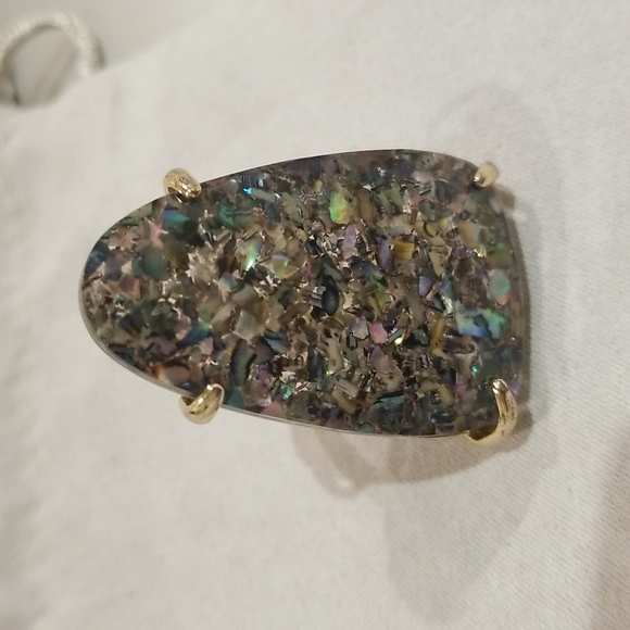 Custom Kendra Scott Tela Ring with Limited Edition Crushed Purple Abalone Stone - Picture 4 of 6